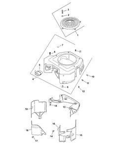 Cv20s-65610 Blower Housing And Baffles Diagram and Parts List for ENFORCER44 53AH3AGF050-20HP Cub Cadet Lawn Tractor